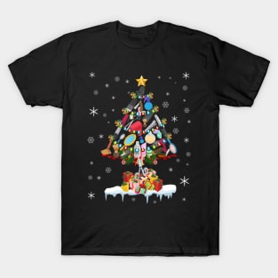 Scissor Hairstylist Christmas Tree TShirt For Men Women T-Shirt